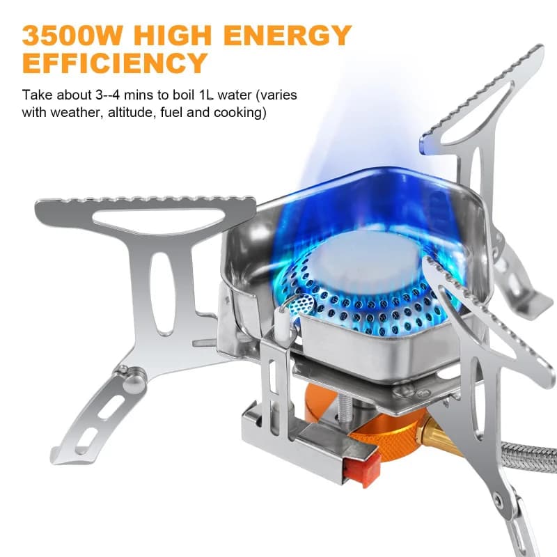 3500W Camping Gas Stove Windproof Outdoor Gas Burner Portable Folding Split Tourist Equipment For Cooking Hiking - 2