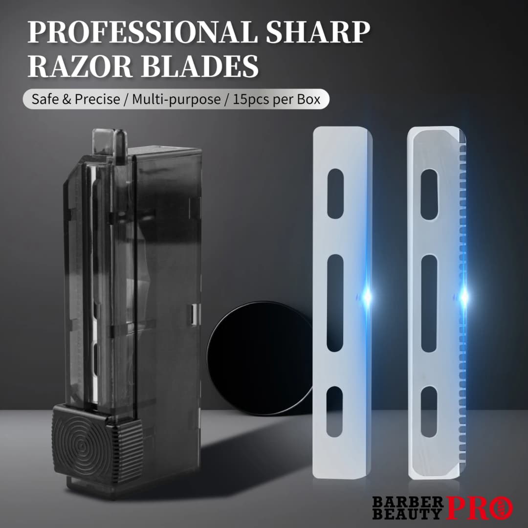 15pcs/Box Men Shaving Razor Blades Professional Barber Stainless Steel Replacement Single Side Shaver Mesh Safety Razor Knives