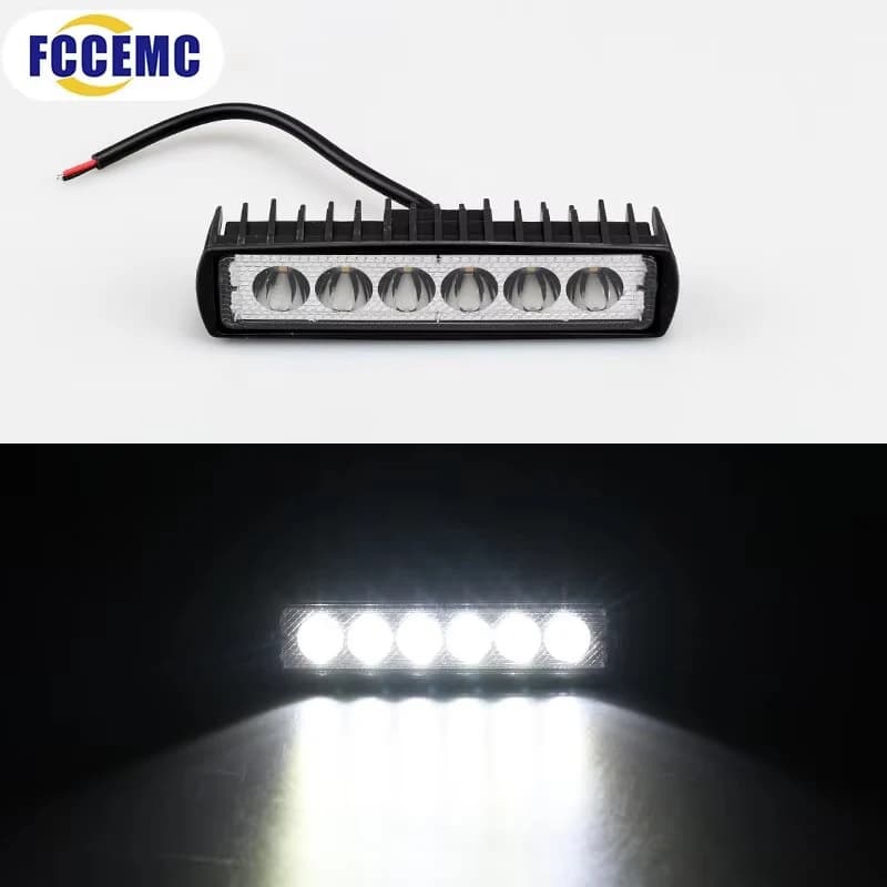 إضاءة عمل سيارة LED 6 مصابيح كشاف عالي السطوع عالمي للطرق الوعرة شاحنات سيارات مصابيح ضباب قيادة DRL مصباح قيادة 12 فولت