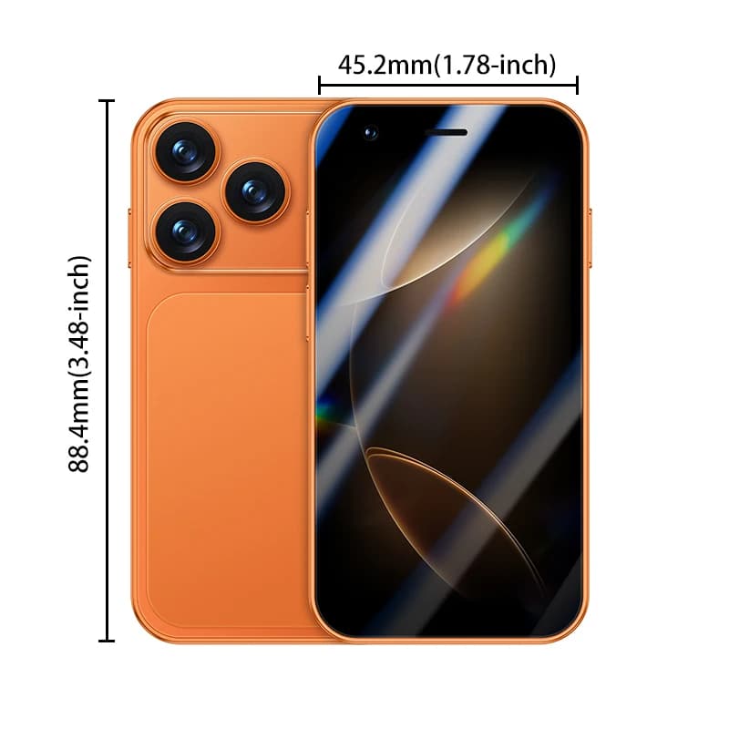 هاتف ذكي صغير ONEMYTH A17 ميني 3G بشاشة 3.0 بوصة بنظام أندرويد مع متجر بلاي وواتساب وجي بي إس وواي فاي وبطاقة SIM مزدوجة - 2