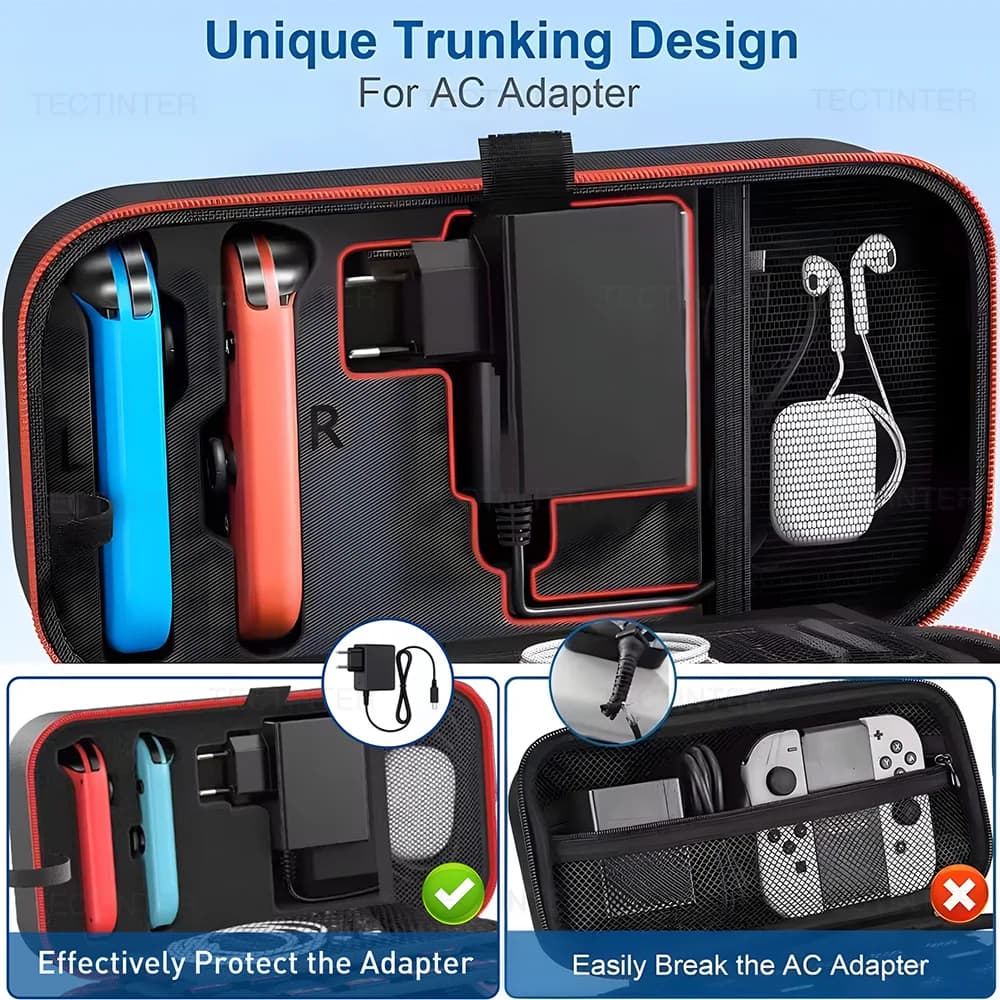 حقيبة تخزين كبيرة للتبديل وحقيبة حماية محمولة OLED مع 20 فتحة ألعاب حقيبة سفر لملحقات Joypad NS - 3