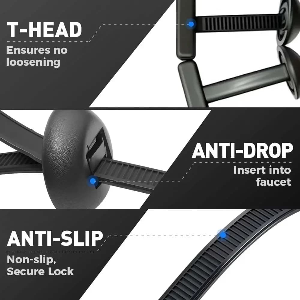 300/1PCS Universal Nylon Zip Ties Self-locking Plastic Cable Tie Fastening Rings Zipper Wrap Straps with Clips Car Accessories - 4