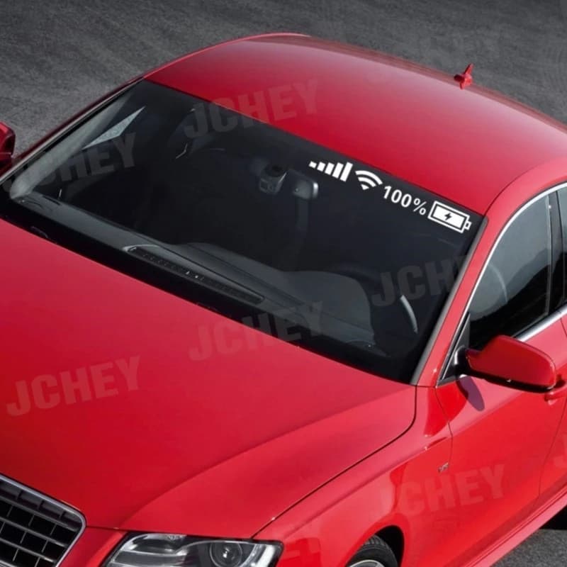 Car Windshield Stickers Signal WiFi Power Reflective Sticker On Car Personality Stickers Automobile Exterior Trim Accessories - 5