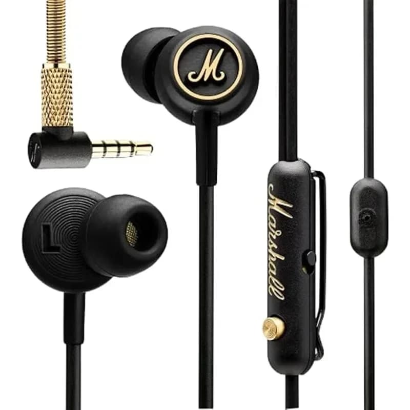 سماعات رأس لاسلكية Marshall Major IV مع صوت مميز - بطارية تدوم حتى 80 ساعة - قابلة للطي - بلوتوث 5.0 مع ميكروفون - مناسبة للسفر والاستوديو - 5