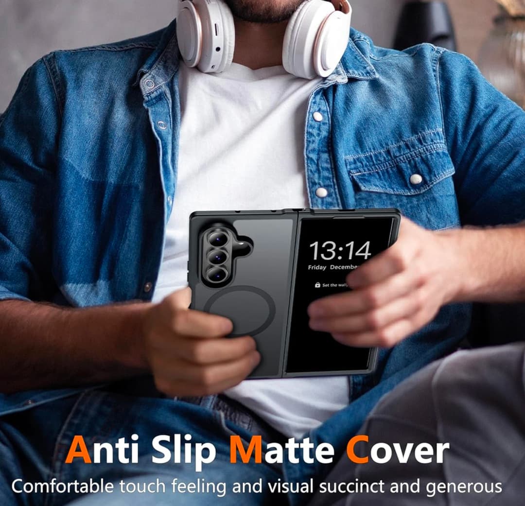 يويوكسيو - حافظة مغناطيسية شفافة رفيعة مع شحن لاسلكي لهاتف سامسونج جالاكسي Z Fold 7 - 6