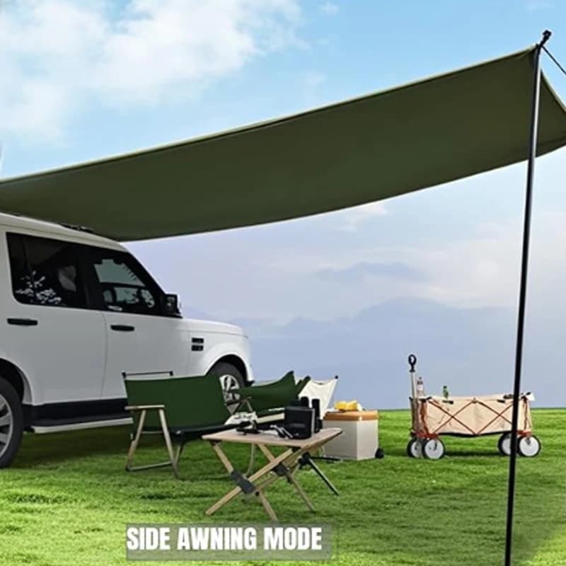 Car side canopy sunshade side roof tent camping car tent, suitable for camping, hiking, camping and car use - 4