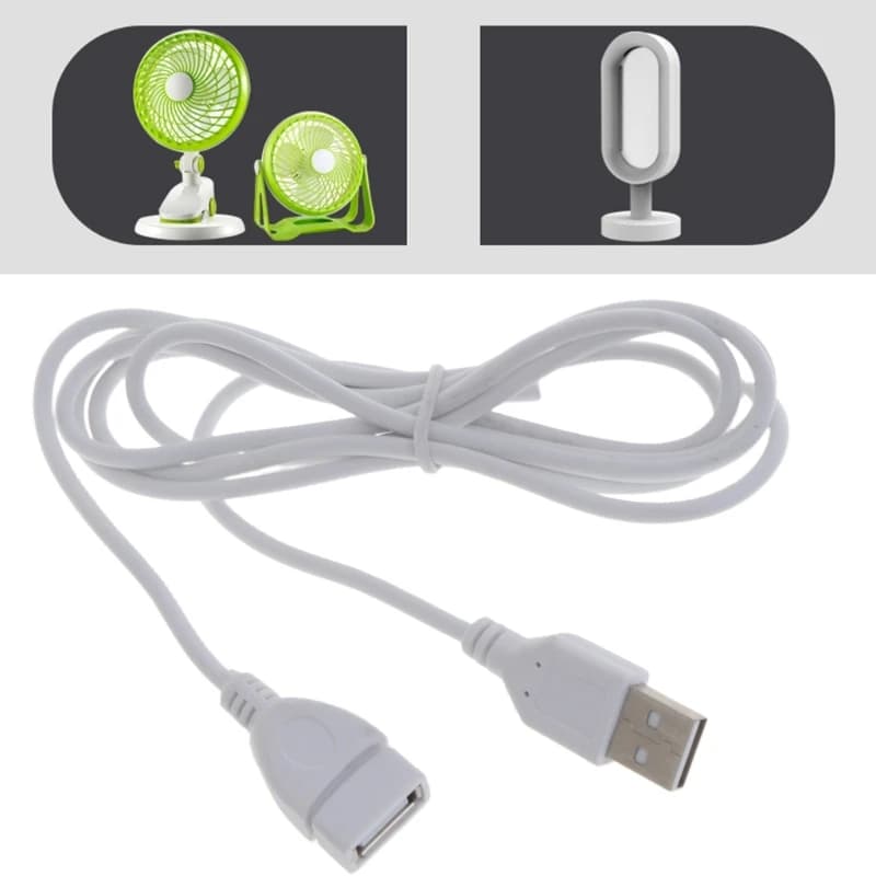 White USB Extension Cable Extender Male to Female 1.5M 5ft - 2