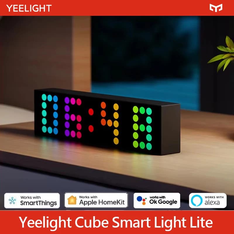 Yeelight Cube Smart Light Lite Desktop Ambient Light RGB Lighting Music Sync Voice Control For Apple Home Alexa Google control