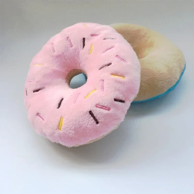 Soft Dog Donuts Plush Pet Dog Toys For Dogs Chew Toy Cute Puppy Squeaker Sound Toys Funny Puppy Small Medium Dog Interactive Toy - 5
