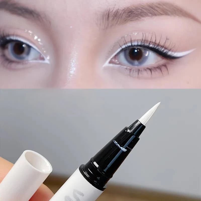 كحل هلام أبيض احترافي، مقاوم للماء، مقاوم للتلطخ، يدوم طويلاً، تفتيح العين، متعدد الاستخدامات - 4