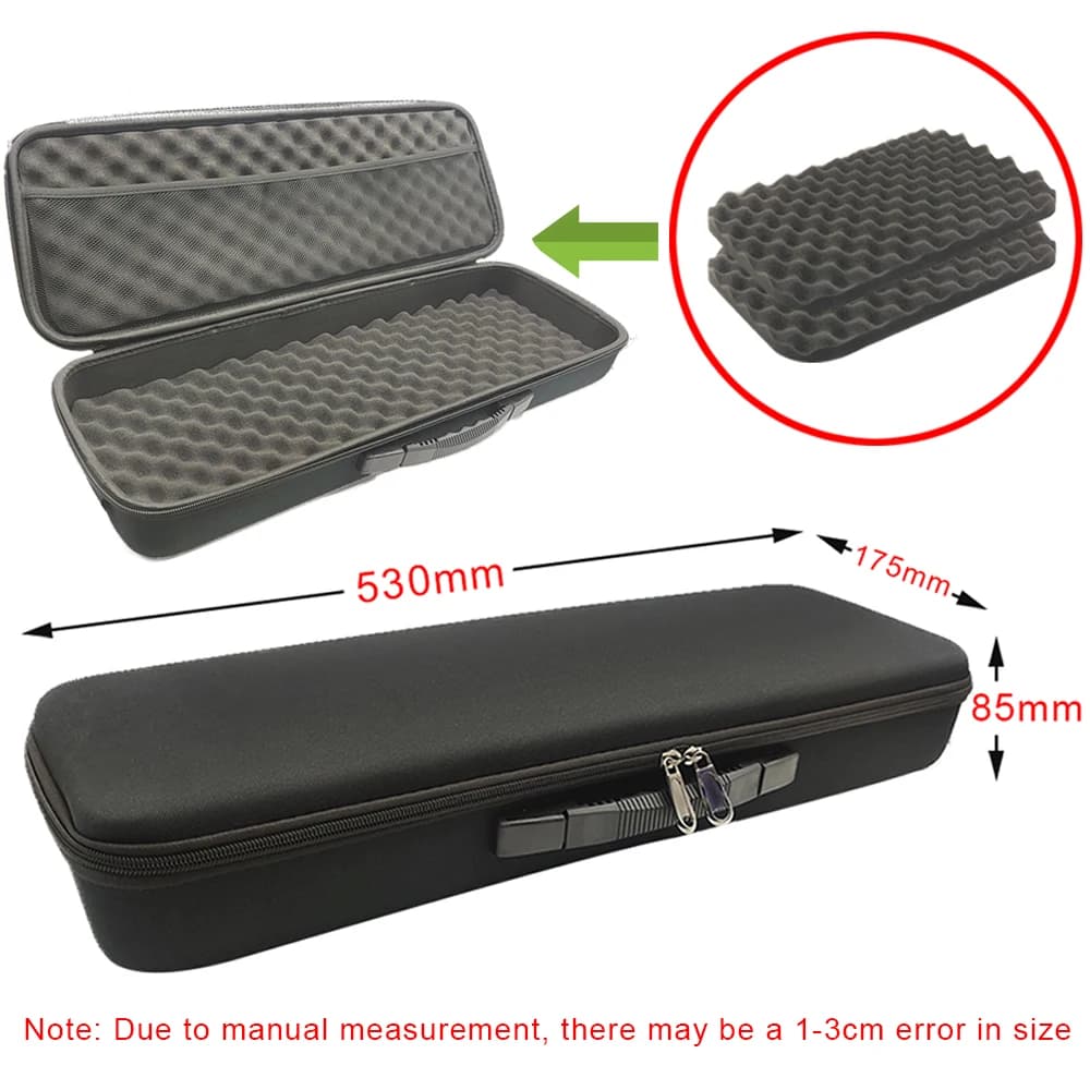 Storage BagLarge-Capacity Travel Bags With Custom Sponge EVA Tool Case Protective Zipper Box Smell Proof Carry Case - 6