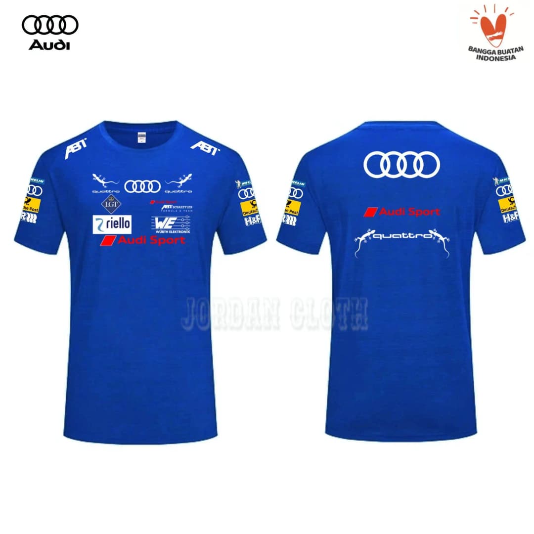 Audi Sport Racing Team T-shirt, Racing Driver Printed T-shirt, Racing Team Short-sleeved Fan Loose and Comfortable T-shirt - 5