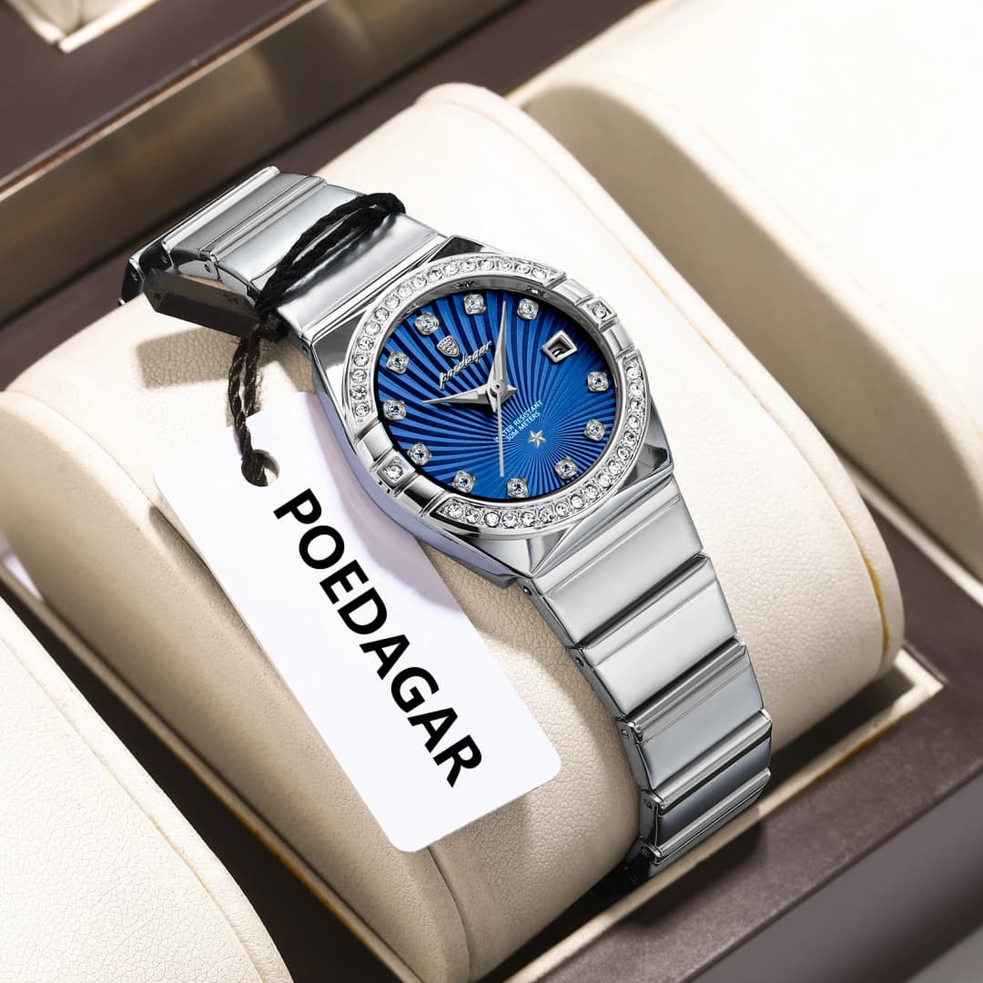 POEDAGAR Luxury Trendy Ladies Watch Luminous Waterproof Stainless Steel Date Woman Watch Fashion Elegant Quartz Women's Watches