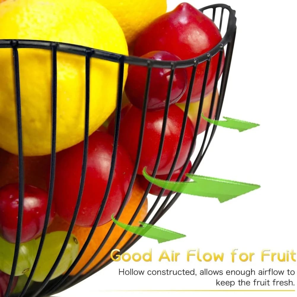 Metal Fruit Basket Simple Fruit Basin Multi-Size Iron Snack Bread Vegetable Storage Bowls Kitchen Eggs Dessert Holder Organizer - 5