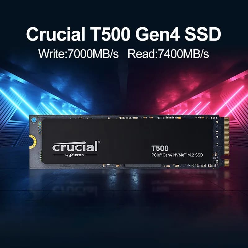 Crucial T500 1TB Gaming M.2 2280 PCIe 4.0 NVMe SSD, Max 7300MB/s, OEM CT1000T500SSD8, Works for PC, Laptop & PS5 - 3