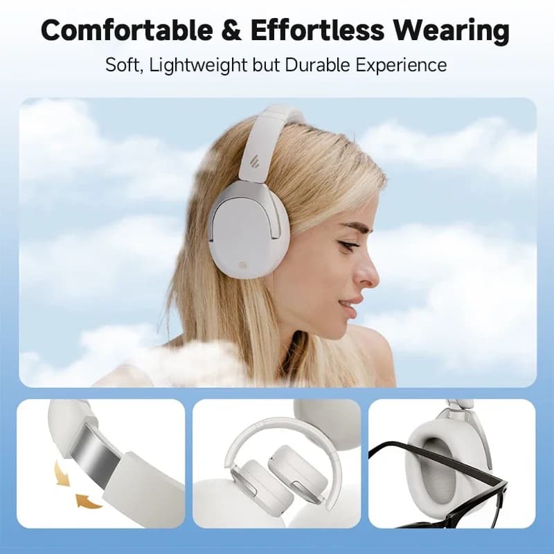 Edifier W830NB Wireless Headphones Bluetooth 5.4 Active Noise Cancelling Hi-Res Over-Ear Headset LDAC Foldable -45dB ANC 94H - 5