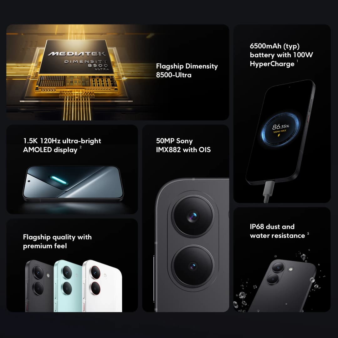 POCO X8 Pro 5G Global Version Smartphone Dimensity 8500-Ultra 6500mAh battery 6.59" 1.5K AMOLED display 100W HypeCharge NFC - 2