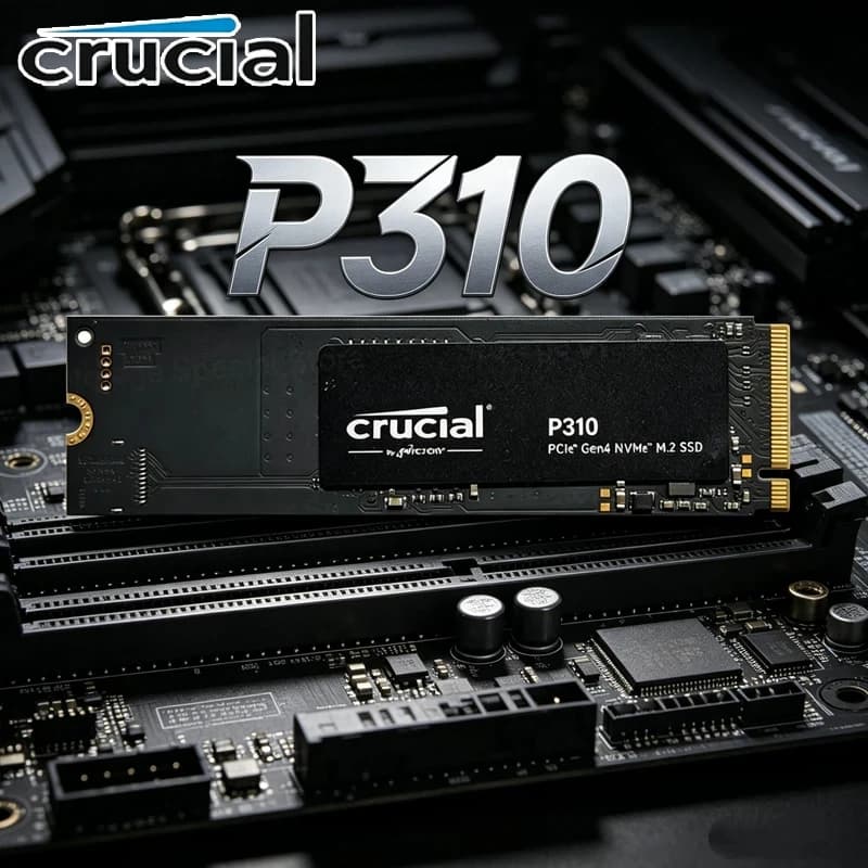 Crucial P310 M.2 2280 PCIe4 NVMe SSD,1TB/2TB 3D NAND 7100MB/s High Speed Gaming OEM Pack For Laptop & Desktop PC