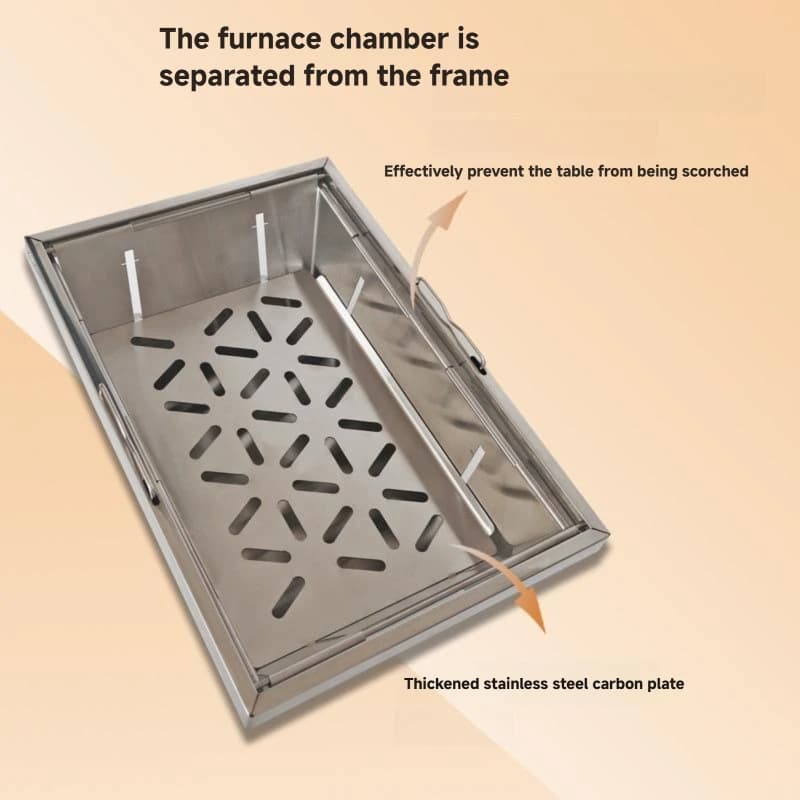 شواية باربيكيو قابلة للطي من WESTTUNE IGT، تعمل بالفحم والحطب، محمولة مع رف شواء من الفولاذ المقاوم للصدأ، مثالية للتخييم والنزهات - 2