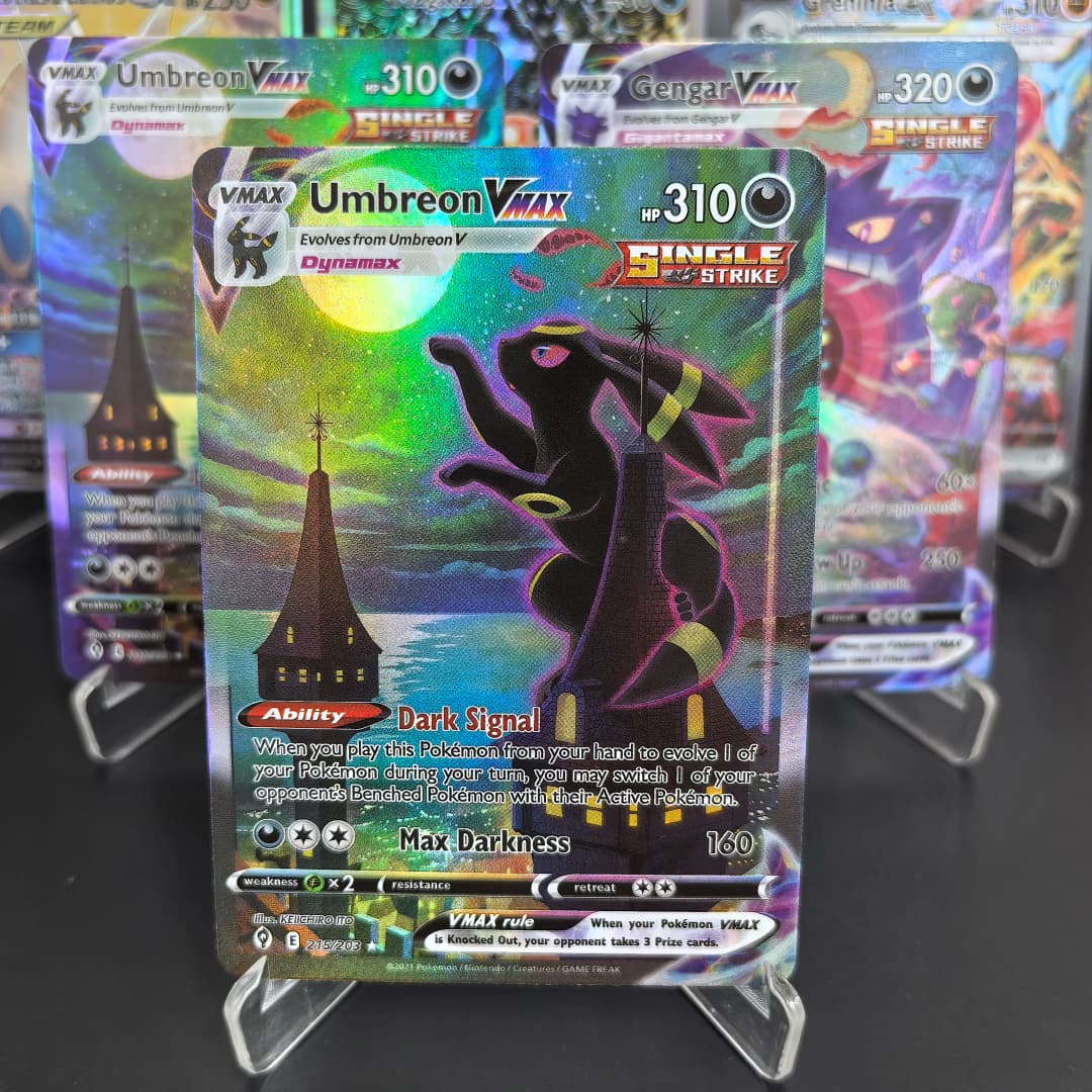 PTCG Pokemon Collection Cards Pikachu Umbreon Gengar Latias GX EX V MAX RARE Self Made Single Cards Classic Game Anime Card Gift - 5