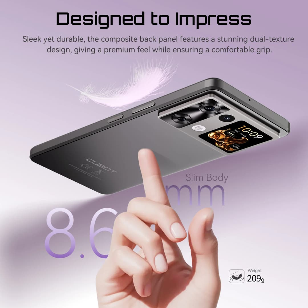 هاتف كوبوت P90 الذكي بنظام أندرويد 15، شاشة 6.88 بوصة بمعدل تحديث 120 هرتز، 24 جيجابايت رام + 256 جيجابايت روم، معالج G100 ثماني النواة، 2.2 جيجا هرتز، كاميرا 64 ميجابكسل، بطارية 5100 مللي أمبير، NFC، هاتف 4G - 5