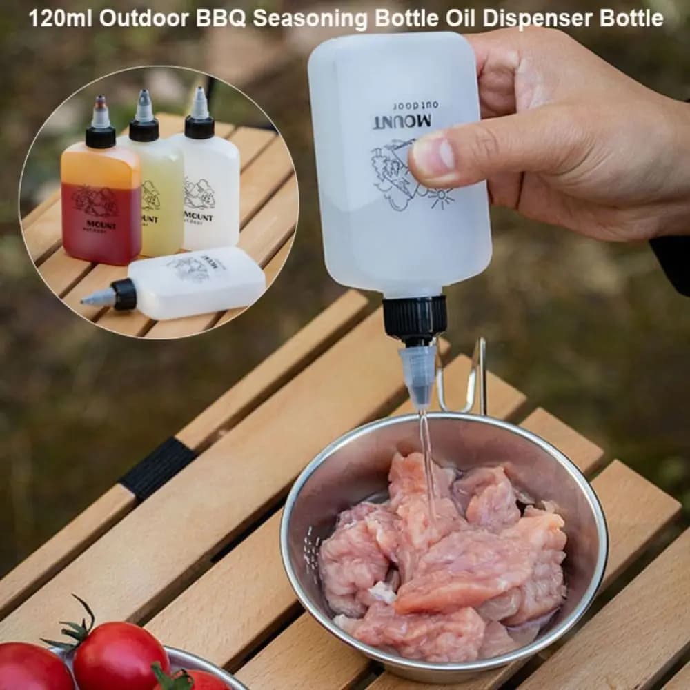 2 قطعة عالية الجودة 120 مللي زجاجة زيت خارجية محمولة مانعة للتسرب التعبئة والتغليف وعاء زيت صغير التخييم مختومة زجاجة توابل - 5