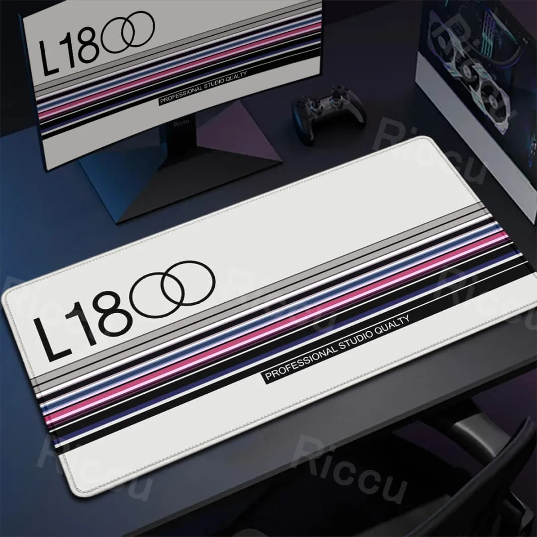 قاعدة فأرة بتصميم كلاسيكي VHS، كبيرة الحجم، غير قابلة للانزلاق، 90x40 سم، تصميم فني عالي الدقة - 3