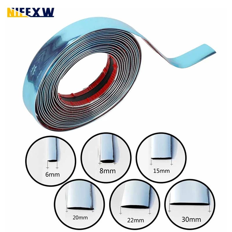 ملصقات كروم لحماية أبواب السيارة من الصدمات، 3M/5M، واقي حواف، مضاد للتصادم