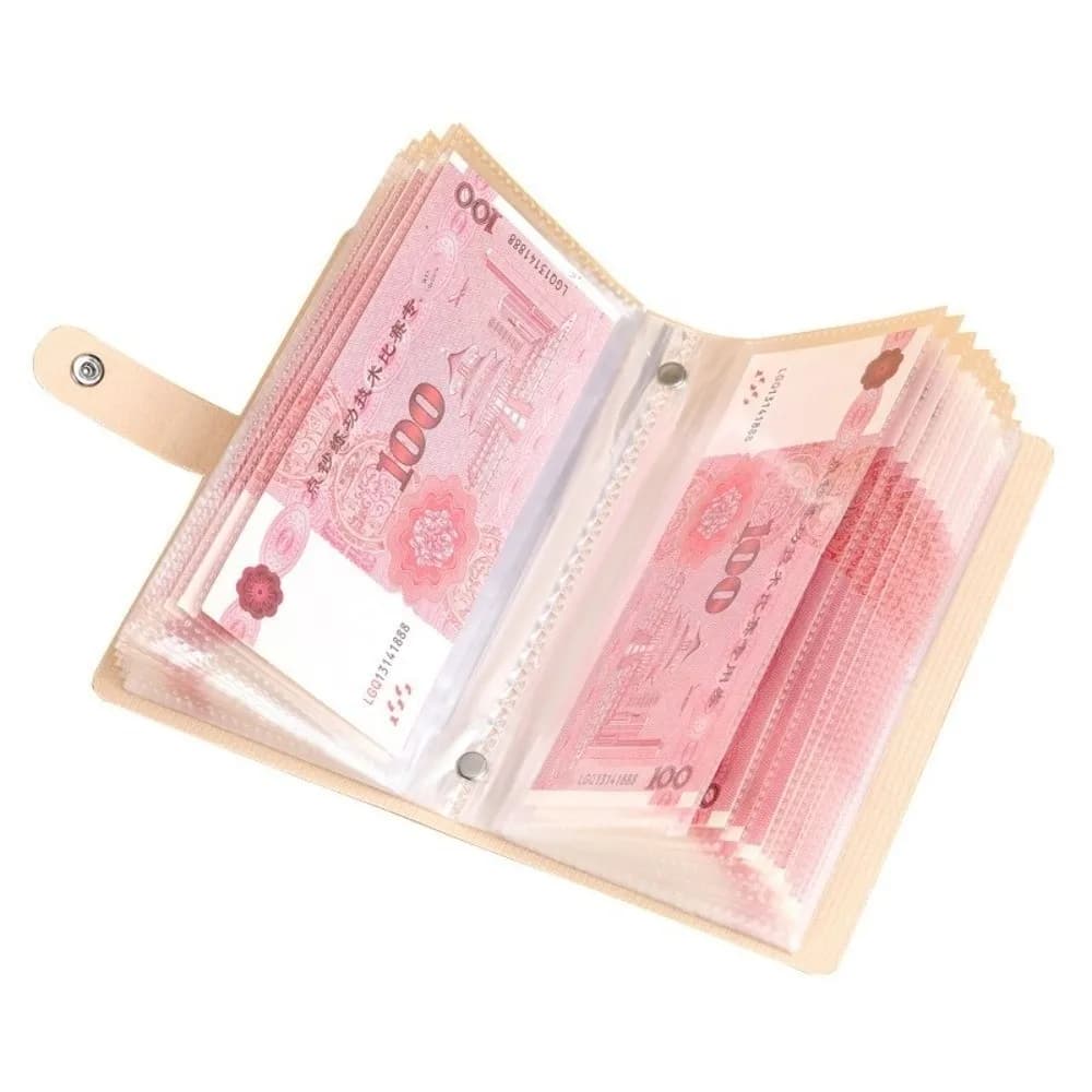 Reusable Large Capacity 100 Envelopes Money Saving Challeng Waterproof PU Budget Money Notebook Save Money Cash Storage Book - 6