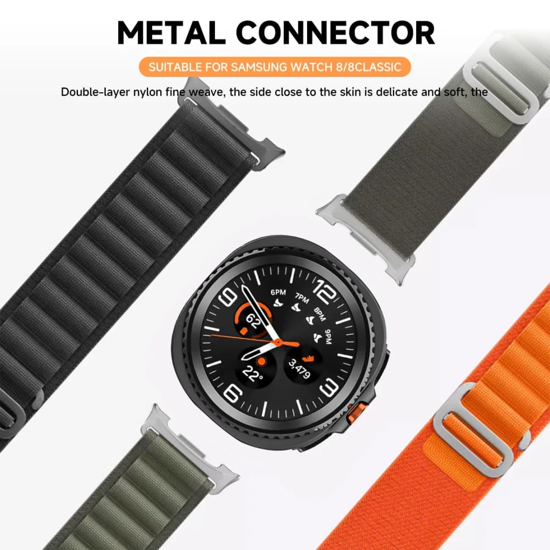 Nylon Straps For Samsung Galaxy Watch 8/8 Classic  40 44mm 46mm Smartwatch Watchband Sport Loop Bracelet For Galaxy Watch 8 Band - 4