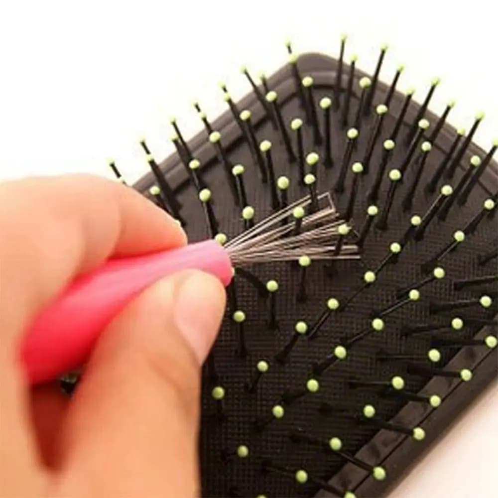 Hand Tool Comb Hair Brush Cleaner Multifunctional Embedded Beauty Tools Comb Cleaning Brush Cleaning Supplies Plastic Handle - 4