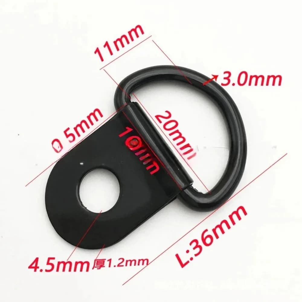 10Pcs D Rings Tie Down Anchors Ring Pull Hook Iron Lashing Ring Load Fit for For Car Truck Trailer RV Van Boat Cargo Accessories - 6