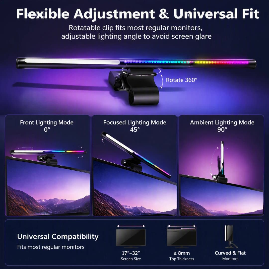 شريط إضاءة Yeelight Libra 2 الذكي لشاشة العرض RGB، إضاءة معلقة، تحكم عبر التطبيق، متوافق مع Matter وأليكسا وجوجل هوم - 3
