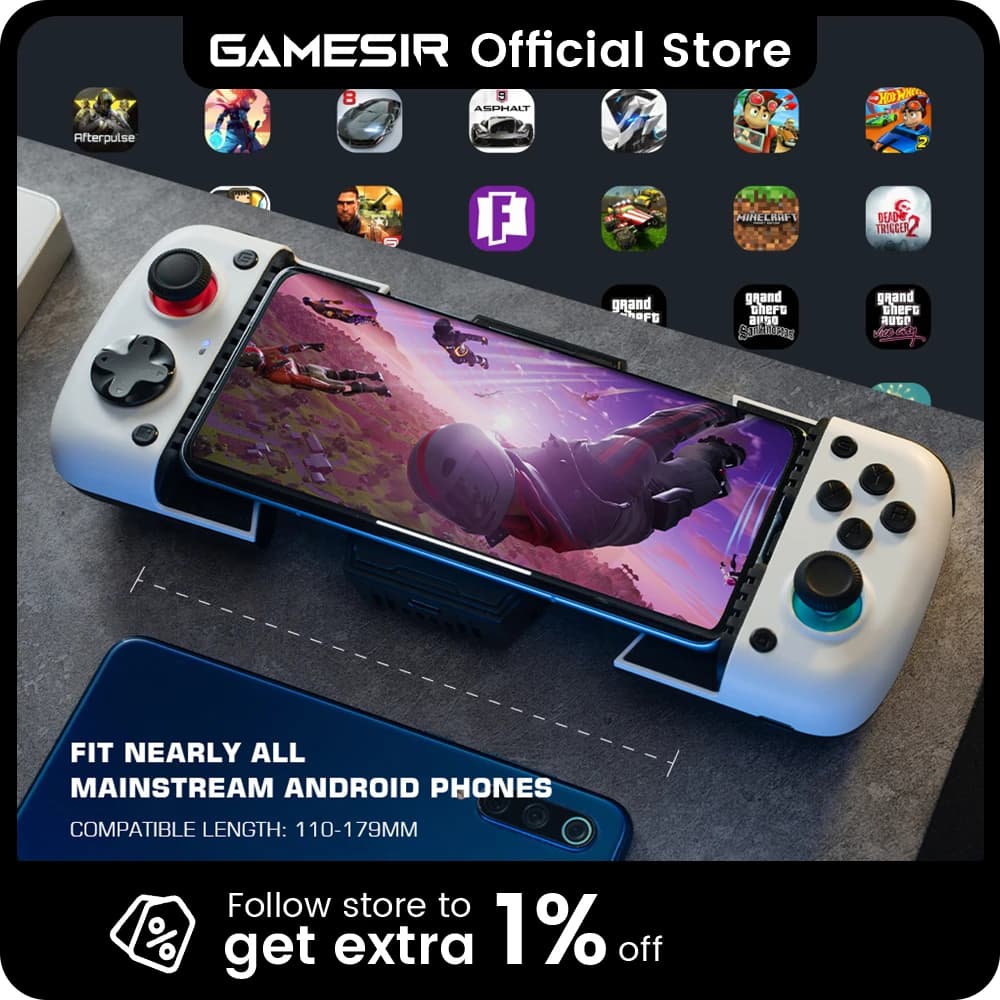 GameSir X3 Mobile Phone Gamepad with Cooling Fan for Cloud Gaming Xbox Game Pass, STADIA, xCloud, GeForce Now
