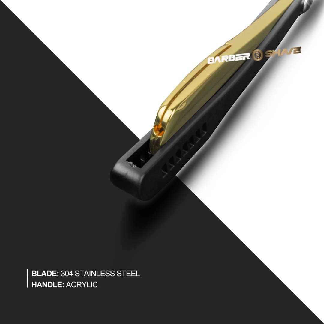 أحدث ماكينة تشذيب يدوية ماكينة حلاقة احترافية ذات حافة مستقيمة من الفولاذ المقاوم للصدأ سكين حلاقة قابل للطي لقص اللحية - 3