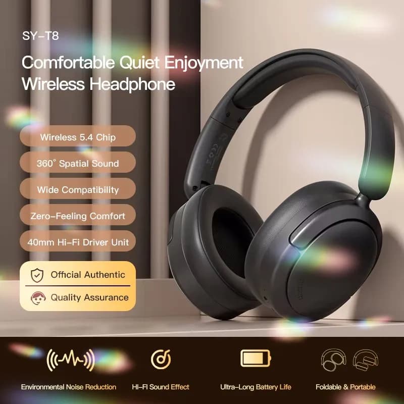 2026 Sony NC Wireless Headphones Bluetooth 6.0 Noise Canceling 45dB Over Ear Headset Spatial Audio Earphone 80H Time 2026 - 2
