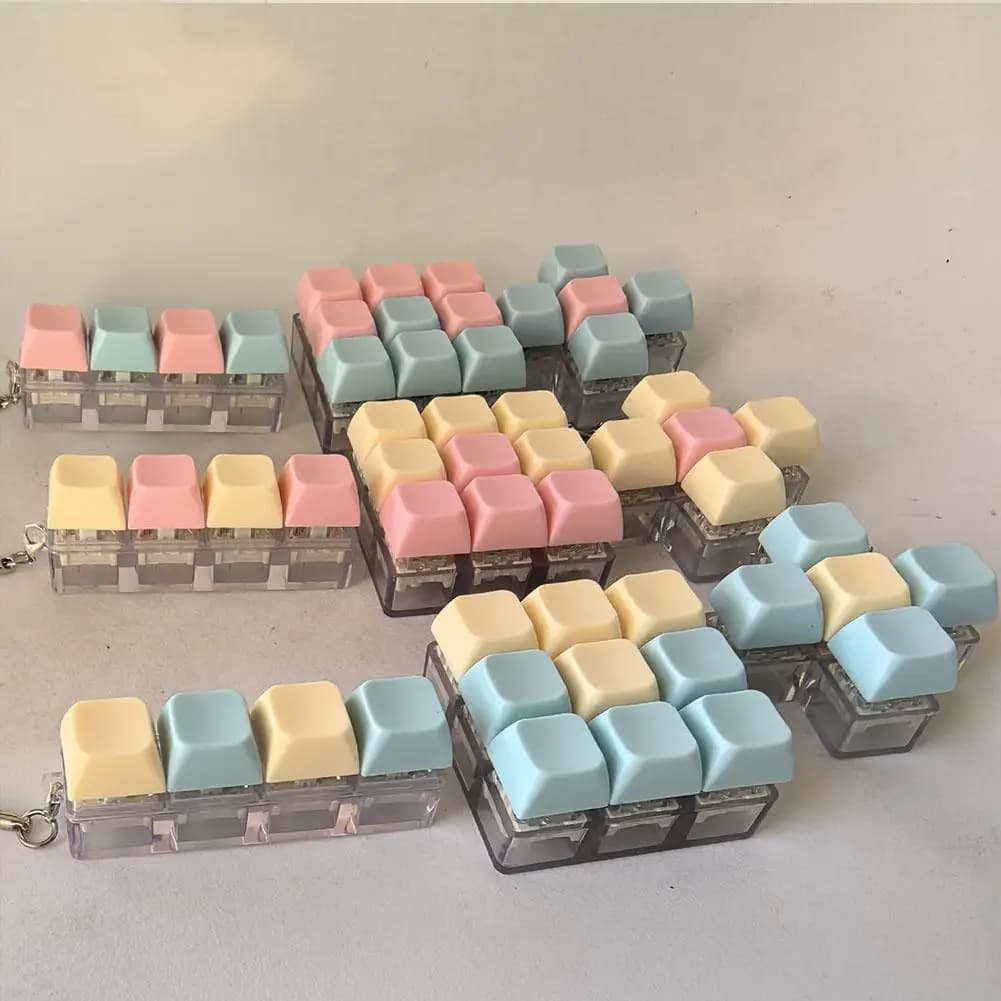 Key Switch Keychain Shaft Tester Mechanical Keyboard Fidget Button Fidget Button Finger Toys Relief Stress Gifts For Adults - 4