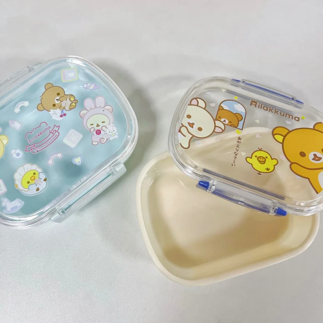 Rilakkumas Bento Lunch Box Kids School Cute Relax Bear Food Storage Containers Women Office Picnic Fruit Crisper Cases Gift New