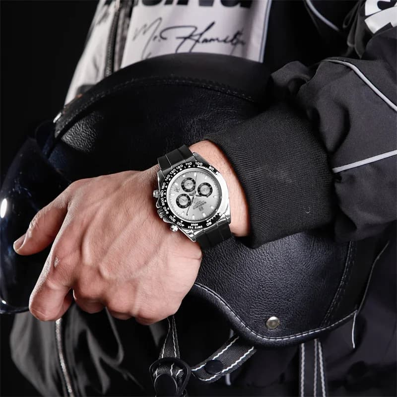 NAVIFORCE NF8054 Original Watches For Men Silicone Band Casual Sport Chronograph Luminous Wristwatch Relogio Masculino Male Gift - 3