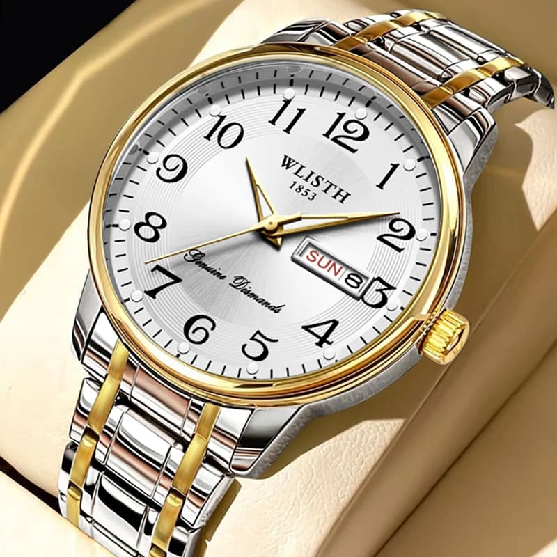 ساعة كوارتز رقمية للكبار، ساعة إضاءة ليلية احترافية، ساعة تقويم مقاومة للماء، هدية ساعة - 3