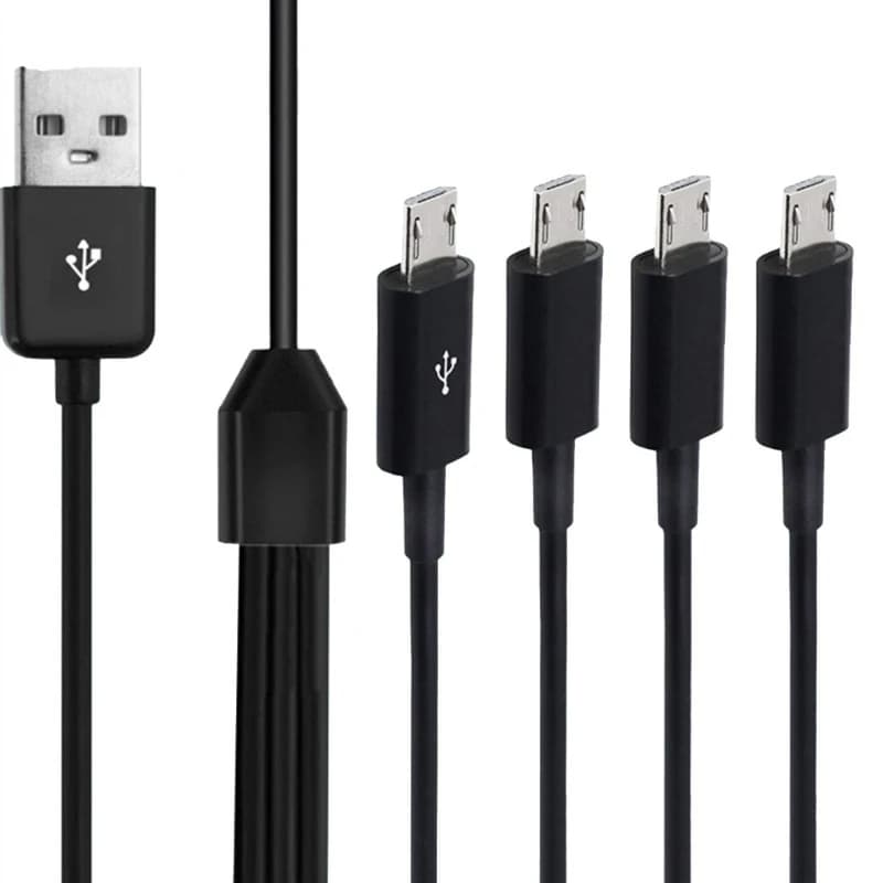 4 in 1 Micro USB Charging Cable Multi Cable for Multiple Devices 4 Tablets or Phones Simultaneously Drop shipping - 4