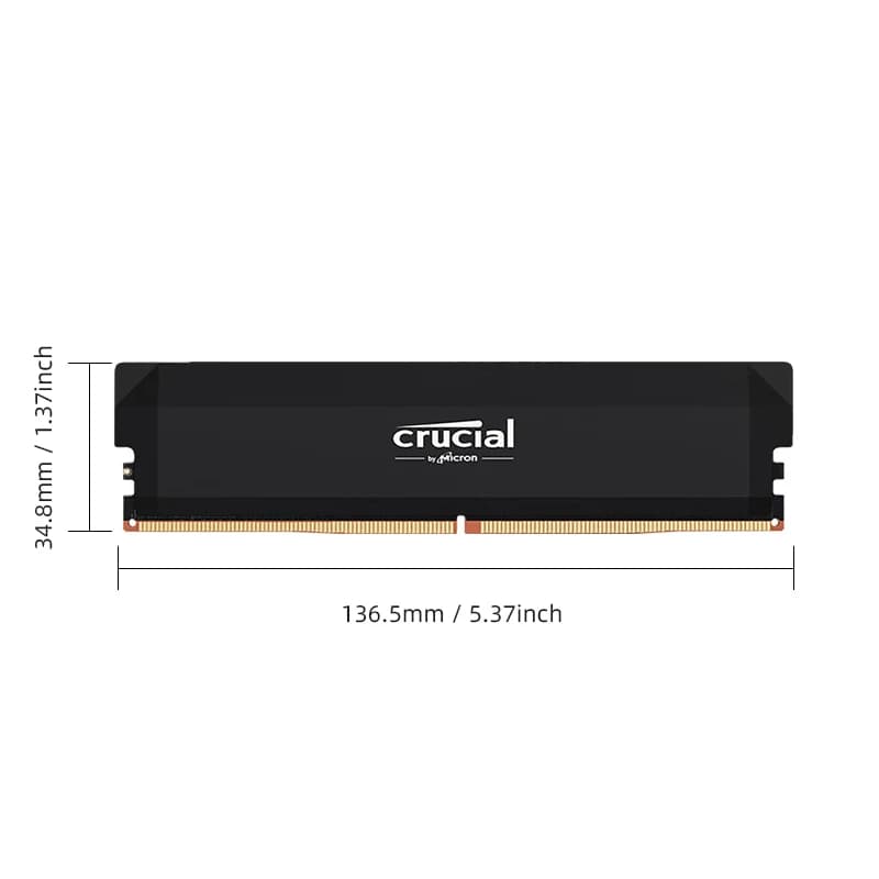 Crucial Pro DDR5 RAM 16GBx1/16GBx2 6400MHz 6000MHz 5600MHz Desktop Gaming Memory Intel XMP 3.0 & AMD EXPO for PC Gamer - 6