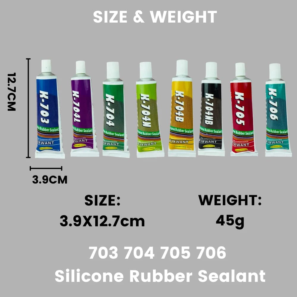 Silicone Industrial Adhesive 45g K-703 704 705 706 RTV Silicone Rubber Black White Transparent Electronic Component Sealing Glue - 2