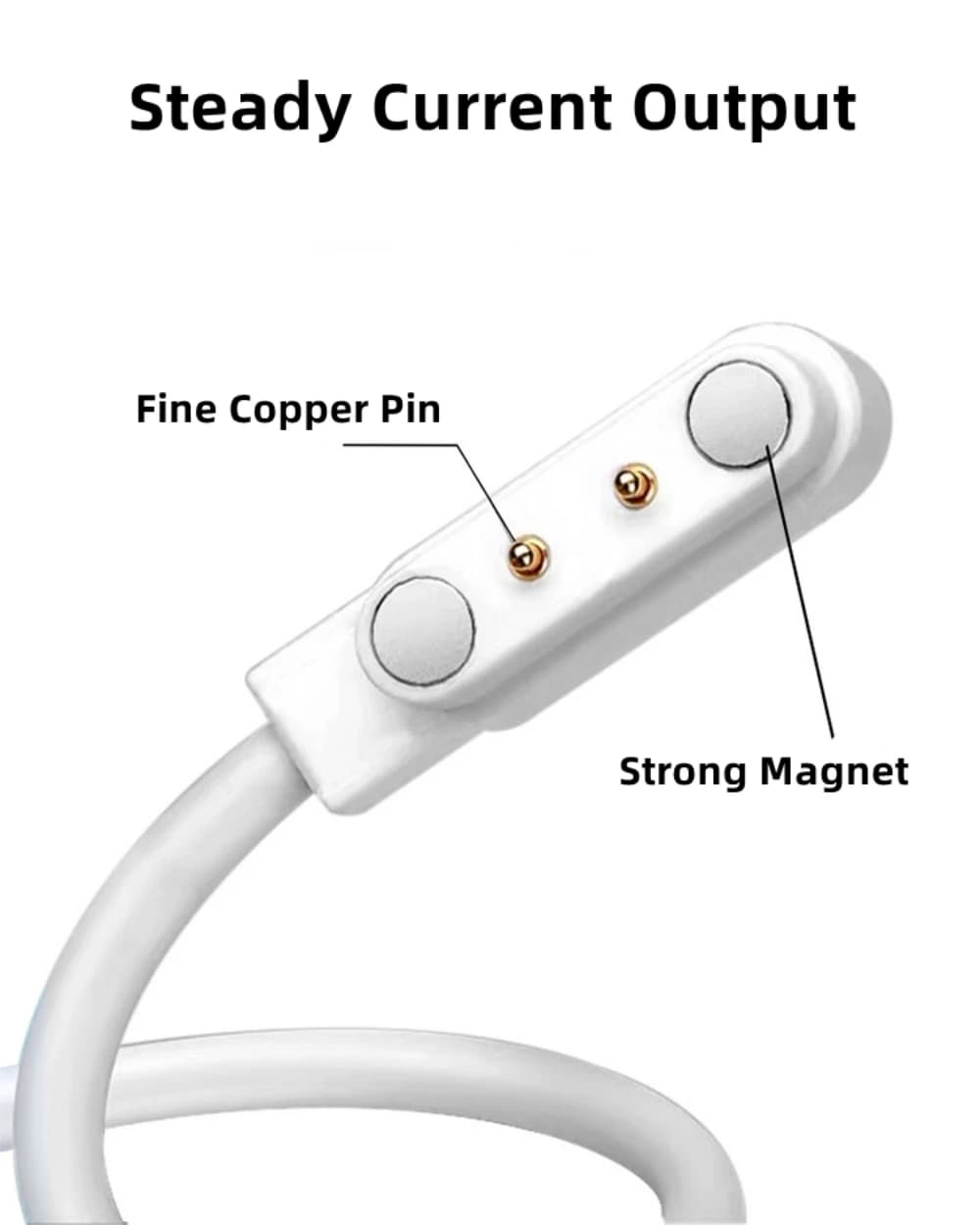 Universal Magnetic Charging Cable USB Dock Charger Power Line For Smart Watch Wristband Earphone Toothbrush Juicer Beauty Device - 4