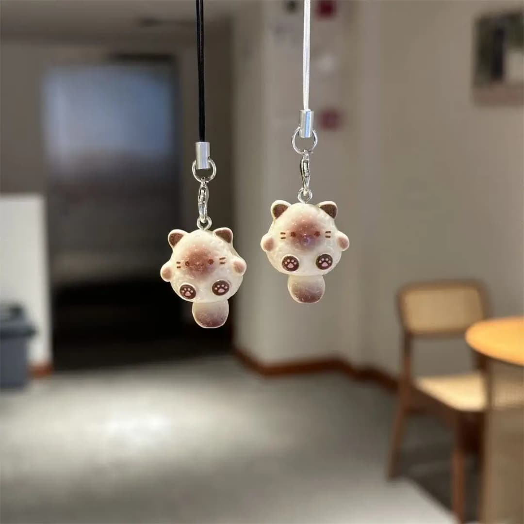 القط قلادة فتاة في سن المراهقة إكسسوارات السفر الكرتون مائة المفاتيح فتاة في سن المراهقة لطيف المفاتيح حقيبة طالب قلادة سحر - 2