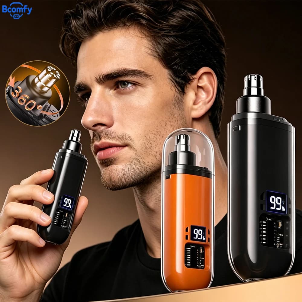Nose Hair Trimmer for Men Rechargeable High-Speed Nose Hair Trimmer Portable Ear Hair Removal Shaver Compact Grooming Tool