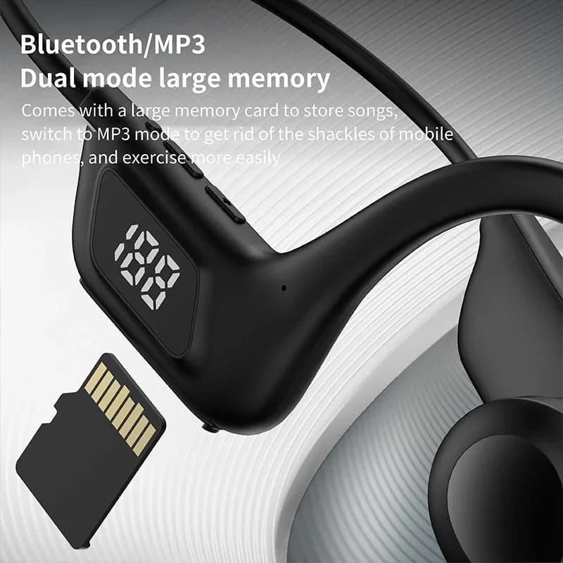 سماعات رأس OnePlus Bone Conduction لاسلكية بلوتوث سماعة أذن رياضية سباحة متوافقة مع بلوتوث سماعة يد خالية مع ميكروفون - 2