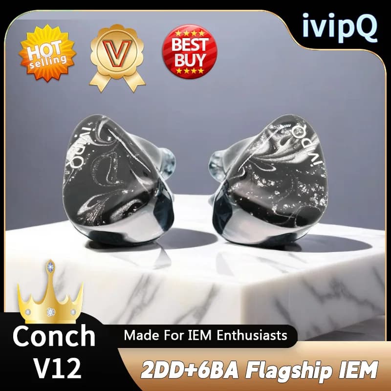 ivipQ تصفية مخزون صندوق محظوظ IEM داخل الأذن بيع الذكرى السنوية - 3