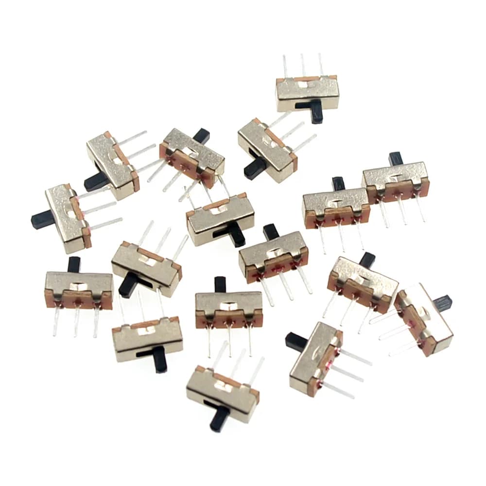 20Pcs SS12D00 Interruptor on-off mini Slide Switch 3pin 1P2T 2 Position High quality toggle switch Handle length:3MM/4MM/5MM/6MM - 3
