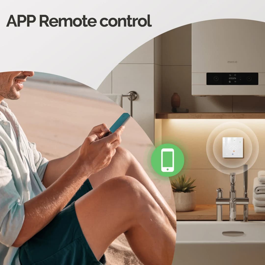 MOES Tuya ترموستات ذكي يعمل بـ WiFi/ZigBee منظم حرارة يعمل بالبطارية جهاز تحكم في درجة حرارة سخان الغاز عبر Alexa وGoogle Home - 6